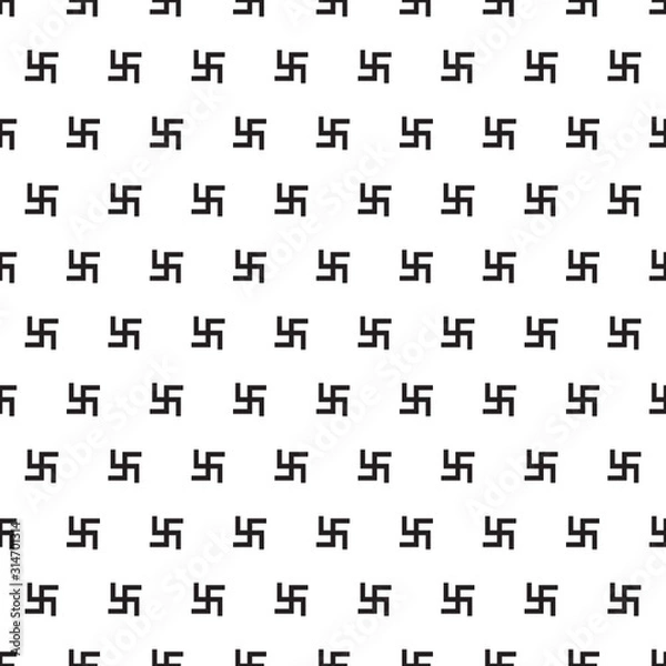 Obraz Geometric, Black and White Jainism symbol