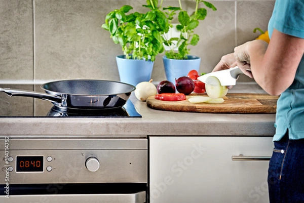 Obraz Preparing food.	