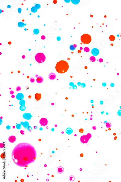Fototapeta Acrylic Paint Blobs Splatters and spots for Background