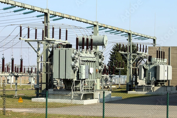 Obraz transformator isolator transformer station