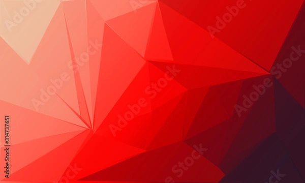 Obraz Red abstract polygon background