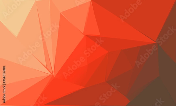 Obraz Red polygon yellow fill background
