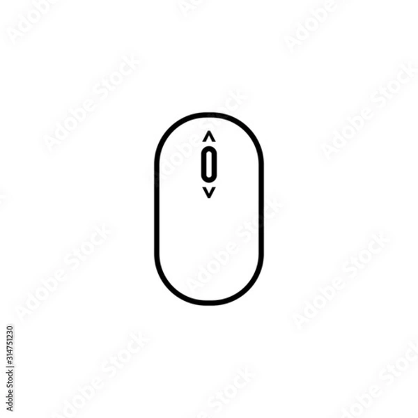 Obraz Scroll up and down computer mouse icon. Vector illustration. on white background