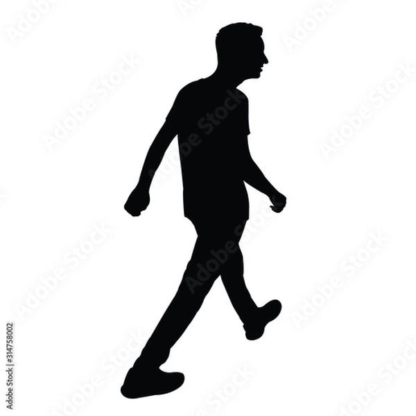 Obraz a man body silhouette vector