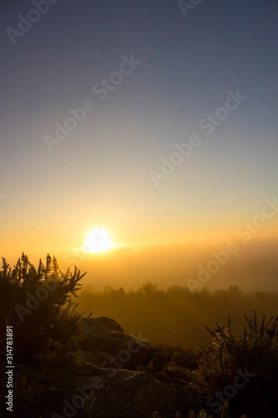 Obraz sunset in mountains