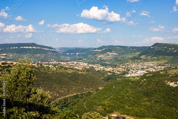 Obraz view of the village in france