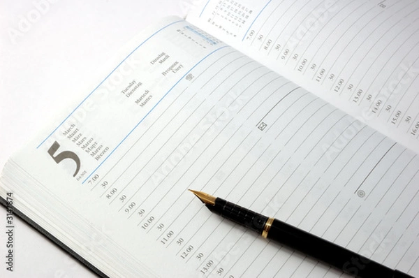 Fototapeta notebook and  pen