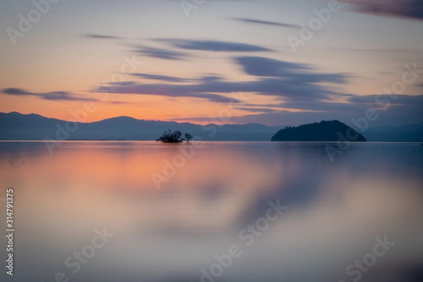 Obraz 夕暮れのびわ湖