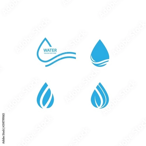Obraz water drop Logo