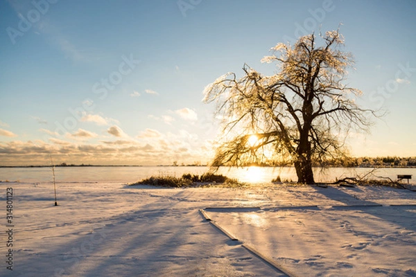 Obraz winter sunset2