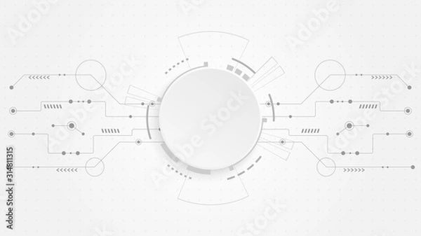 Fototapeta Abstract Digital Technology Cycle background.Business growth transformation Successful financial.