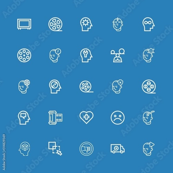 Obraz Editable 25 negative icons for web and mobile