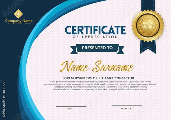 Fototapeta Modern certificate template