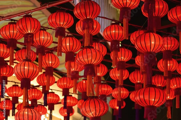 Fototapeta chinese new year lanterns