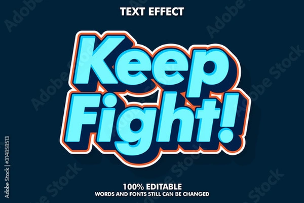 Fototapeta Strong bold retro text effect for old style banner