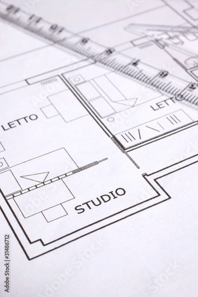 Fototapeta progetto casa