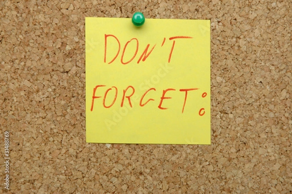 Fototapeta Reminding