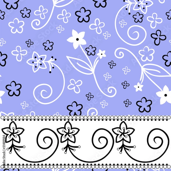 Fototapeta Blue background with a horizontal stripe