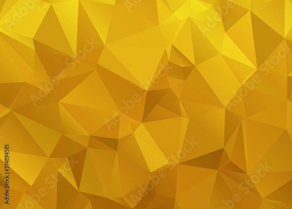 Obraz Abstract Gold triangle background. Low poly style.Vector illustration.