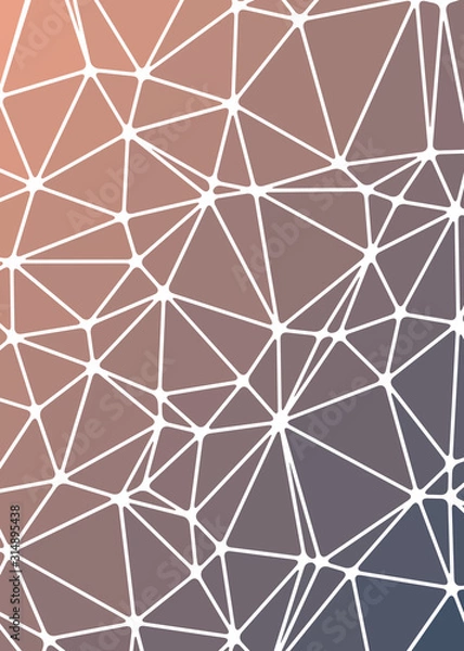 Fototapeta Abstract Low Polygon gradient Generative Art background illustration