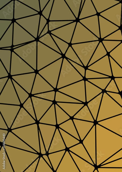 Fototapeta Abstract Low Polygon gradient Generative Art background illustration