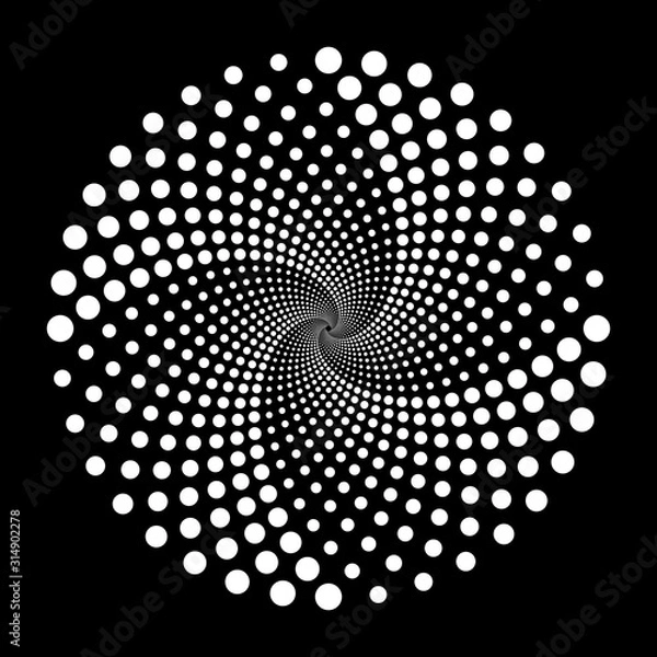 Fototapeta Design spiral dots backdrop