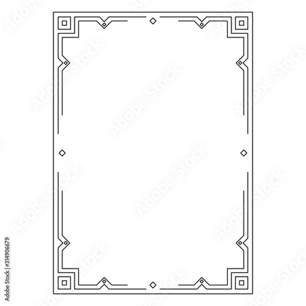 Obraz vector image, decorative ornamental frame, original design