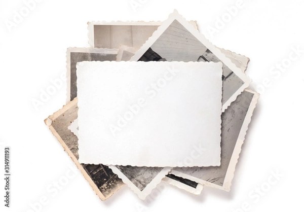 Fototapeta Stack of old photos