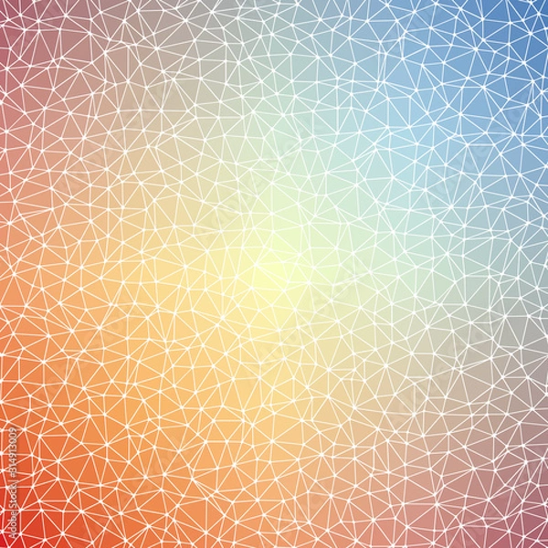 Fototapeta Abstract Low Polygon gradient Generative Art background illustration