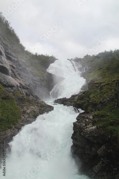Fototapeta Wasserfall Norwegen