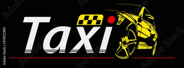 Fototapeta Car Logo Taxi Abstract Lines Vector. Vector illustration