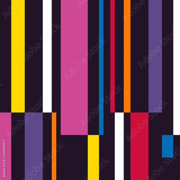 Obraz Color block abstract geometric pattern. Composition 7