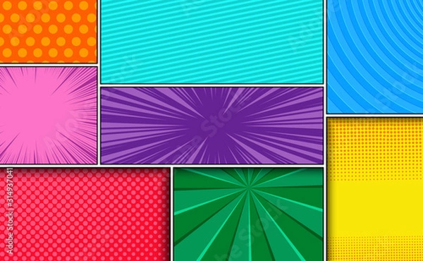 Obraz Comic colorful light composition