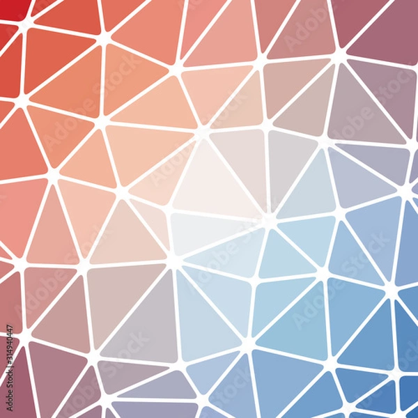 Fototapeta Abstract Low Polygon gradient Generative Art background illustration