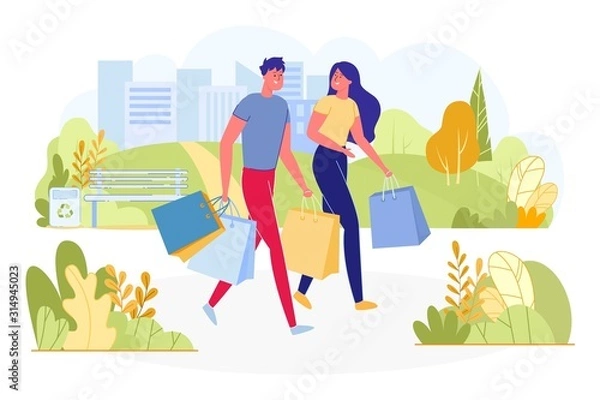 Obraz Informational Flyer , Joint Weekend Shopping.