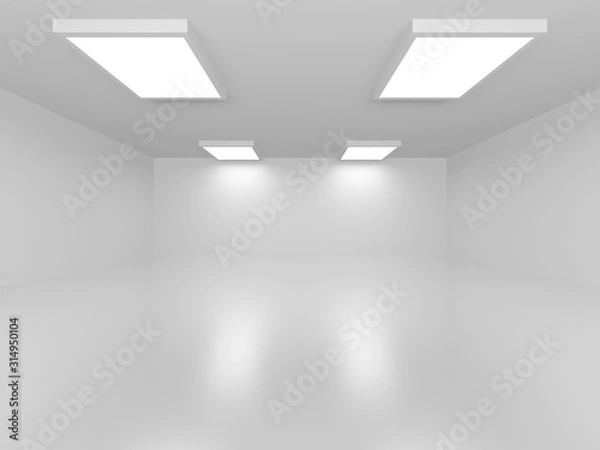 Obraz Futuristic White Architecture Design Background