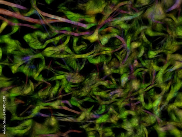 Obraz Green Leaves Pattern