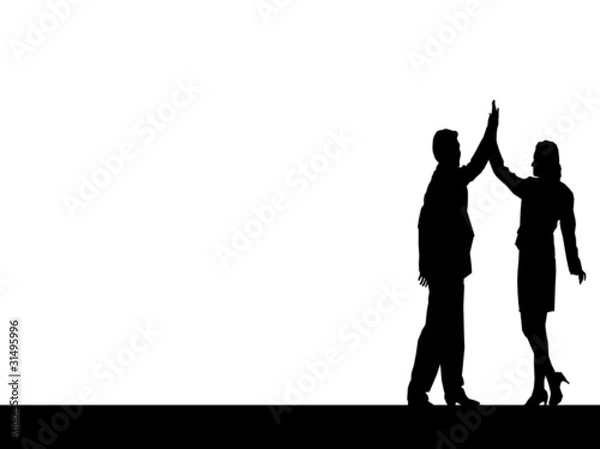 Obraz ビジネスマンチームシルエット