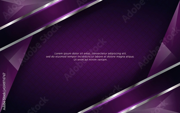 Fototapeta Abstract Dark Purple Background With Silver Stripe And Diamond Effect