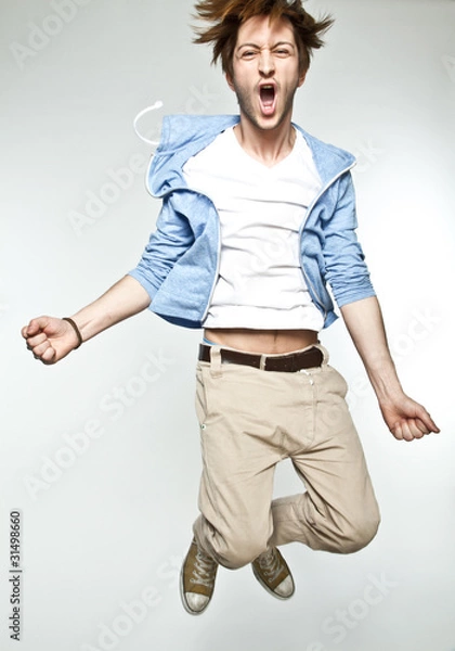 Fototapeta young man rocking