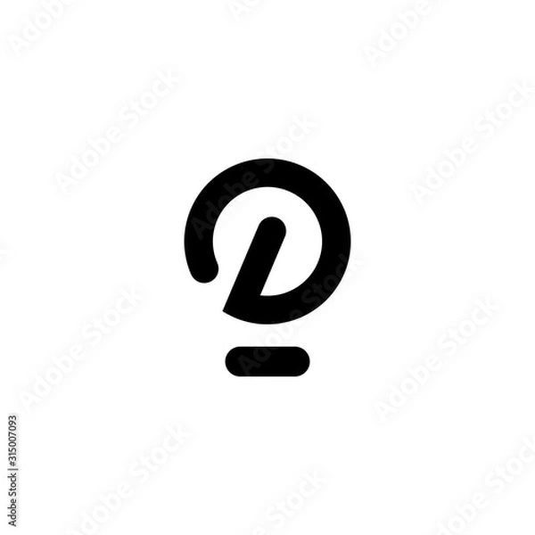 Obraz letter D simple logo design