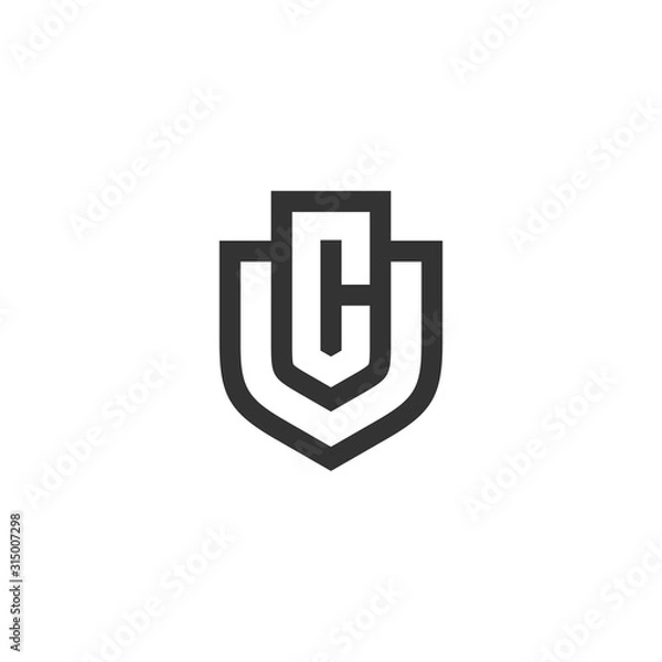 Obraz Letter VC initial logo design