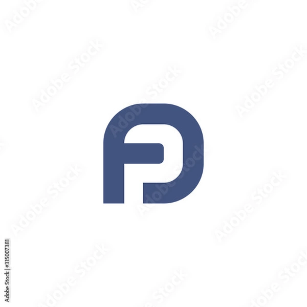 Obraz Letter FP initial logo design