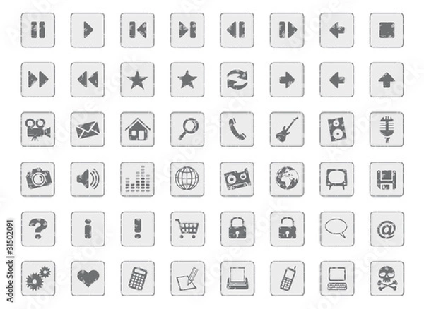 Fototapeta Icon-Set weiss