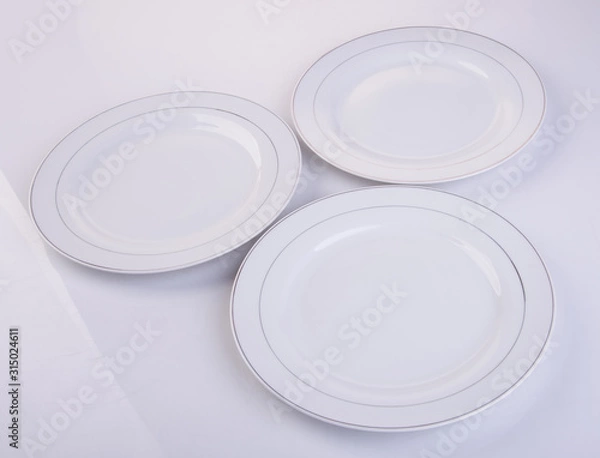 Fototapeta plate or empty plate on a background new.