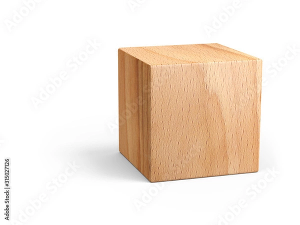 Obraz Wooden cube for conceptual design. Education game.