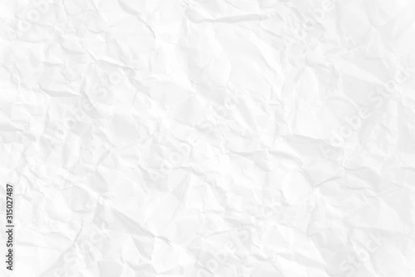 Fototapeta Paper texture Crumpled White.Top view.