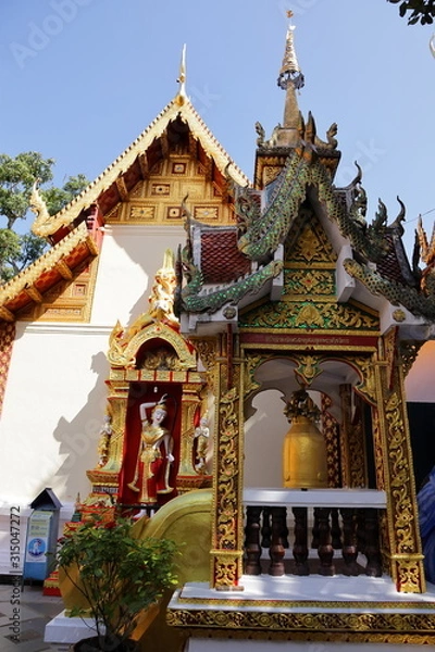 Fototapeta タイ、チェンマイのドイステープ、Wat Phra That Doi Suthep or often called Doi Suthep temple, Chiang Mai ,Thailand