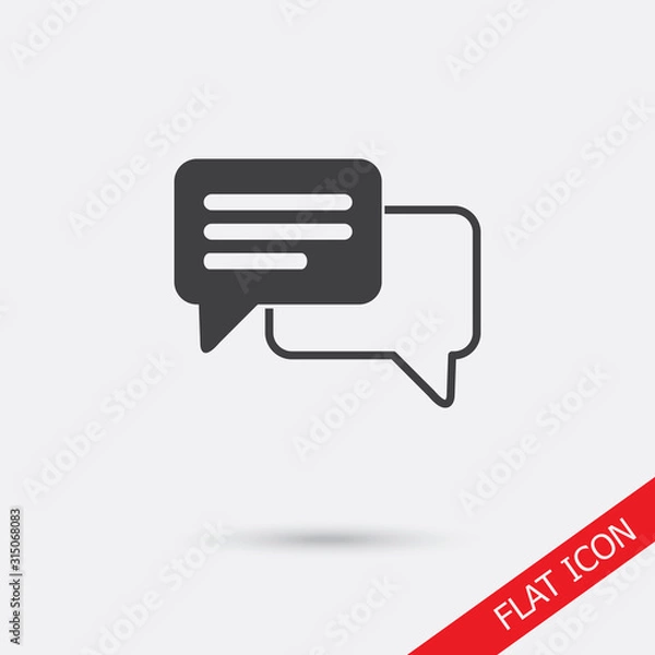 Fototapeta Speech bubble icon. One of set web icons.