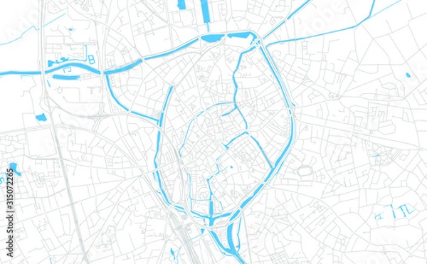 Fototapeta Bruges , Belgium bright vector map